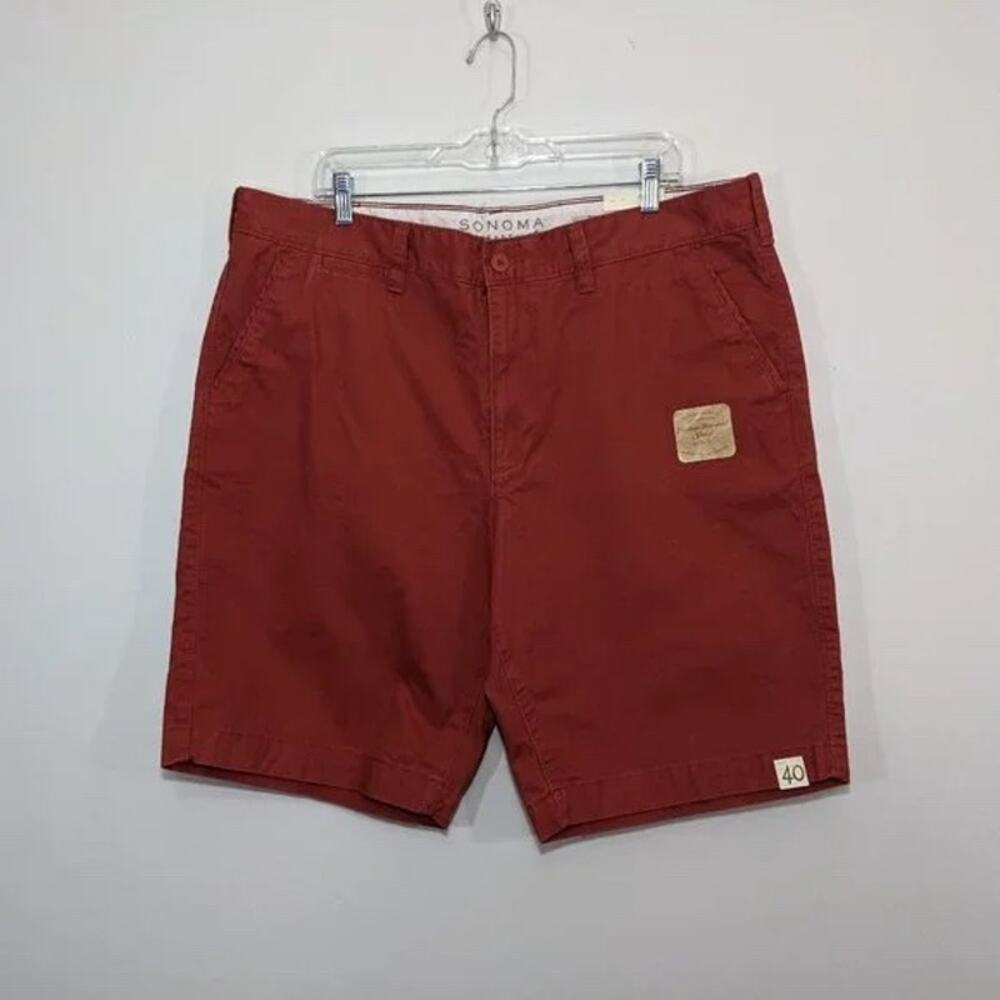 Sonoma Life+Style Men's Vintage Washed Shorts Rusty Size 40 NWT